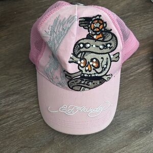 Ed Hardy Pink Skull Cap